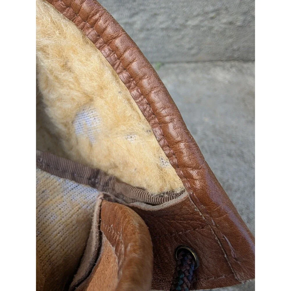 Vintage LL Bean Boots Shearling Lined Mens 11 Made in USA 5 Eyelet